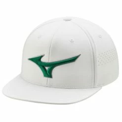 Mizuno Tour Flat Snapback Hat -Golf Accessories Sales Store 2021 20mizuno 20flat 20snapback 20hat 20white 20green