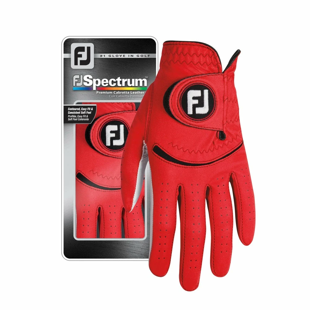 Footjoy FJ Spectrum Golf Glove Red 3 Footjoy FJ Spectrum Golf Glove Red
