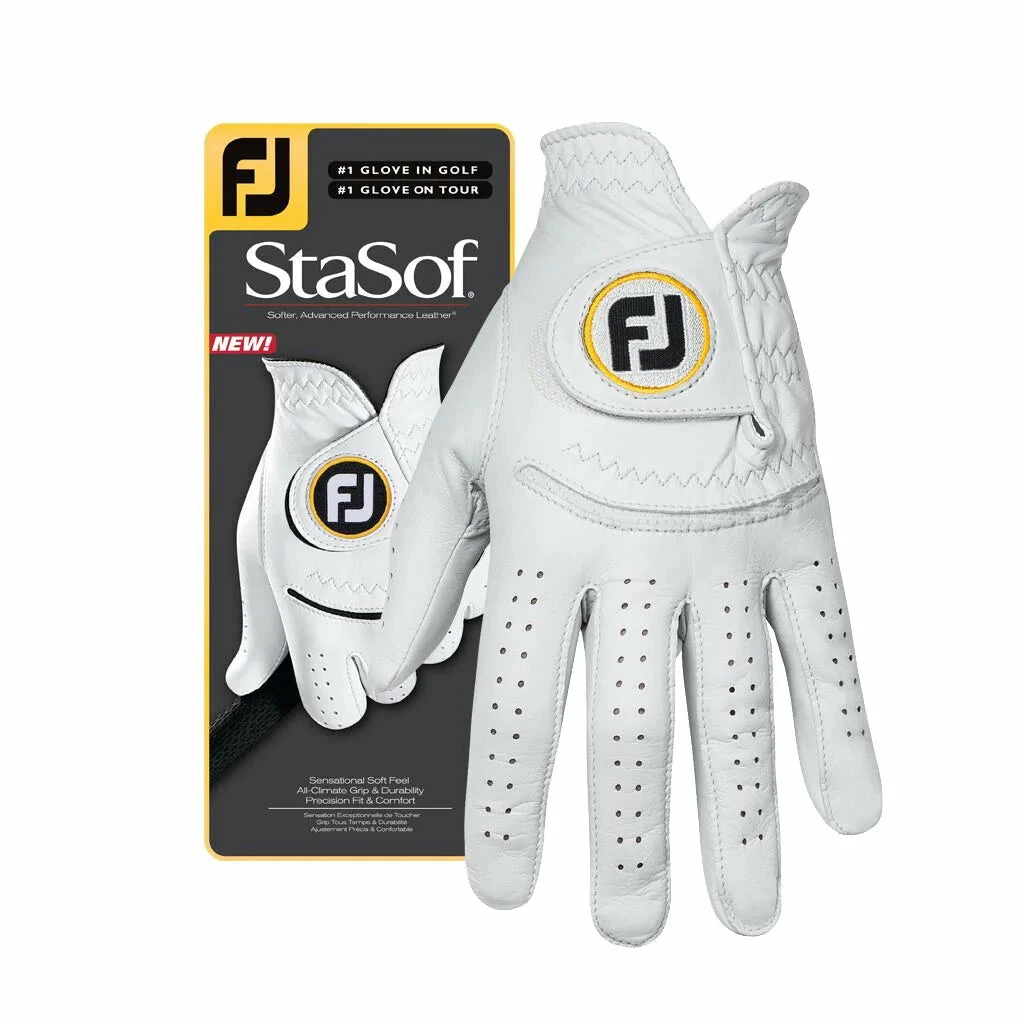 Footjoy Mens Stasof Golf Glove White 3 Footjoy Mens Stasof Golf Glove White