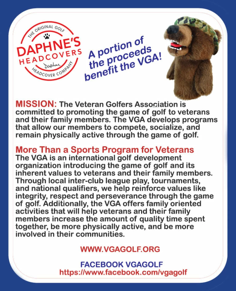 Daphnes Daphne's Military Bear Golf Driver Headcover 4 Daphnes Daphne's Military Bear Golf Driver Headcover - Image 2