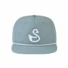 Swannies Golf Dubs Rope Hat Slate/White 2 Swannies Golf Dubs Rope Hat Slate/White -Golf Accessories Sales Store swannies dubs hat slate front
