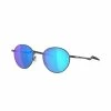 Oakley Terrigal Sunglasses Satin Light Steel Frame PRIZM Sapphire Polarized Lens
