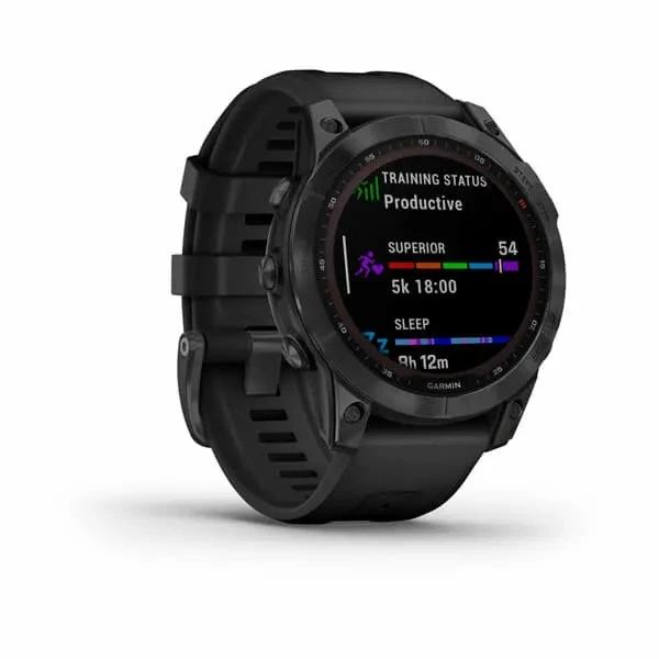 Garmin Fenix 7 GPS Watch Solar Edition Slate Gray W/Black Band 4 Garmin Fenix 7 GPS Watch Solar Edition Slate Gray W/Black Band - Image 2