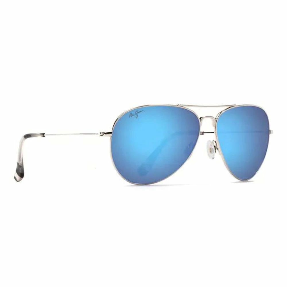 Maui Jim Mavericks Polarized Sunglasses Silver Frame Blue Hawaii Lens 3 Maui Jim Mavericks Polarized Sunglasses Silver Frame Blue Hawaii Lens