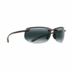 Maui Jim Banyans Polarized Sunglasses Gloss Black Frame Neutral Grey Lens