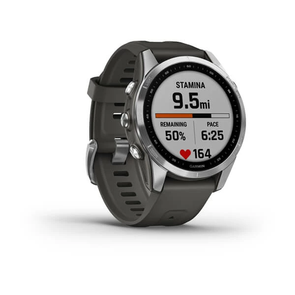 Garmin Fenix 7S GPS Watch Stainless Steel W/ Graphite Band - Image 2
