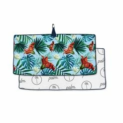 Palm Golf Bag Waffle Knit Towel - Barrels And Birdies